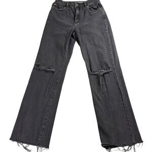 Garage Denim Jeans Womens Size 26 Black 90s Straight Distressed Grunge Y2K Fit X